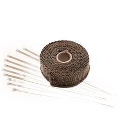 Thin Exhaust Heat Wrap (5m x 50mm) + Stainless Steel Ties